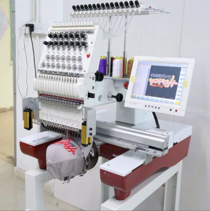 New Single Head Computerized Embroidery Machine For Cap T-Shirt Finished Garments Embroidery